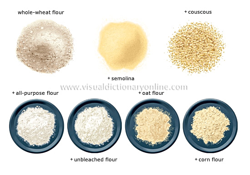 flour and semolina
