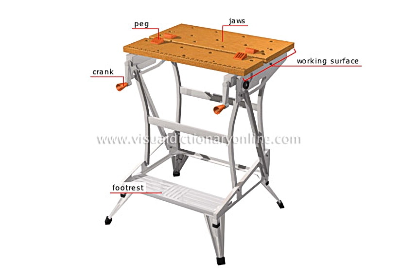 work bench and vise